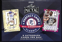 2021 Leaf Metal Perfect Game All-American Baseball Sealed Hobby Box inc. 8 Autographs per Box
