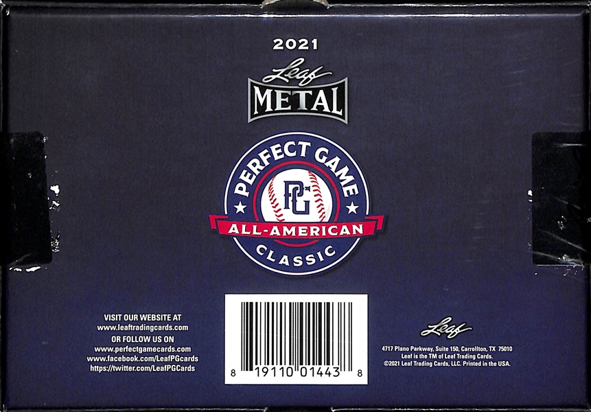 2021 Leaf Metal Perfect Game All-American Baseball Sealed Hobby Box inc. 8 Autographs per Box