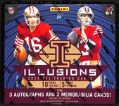 2023 Panini Illusions Football Sealed Hobby Box inc. 3 Autographs & 2 Memorabilia Cards per Box