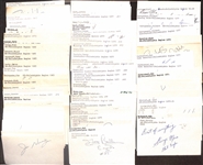 Lot of (75+) Signed Philadelphia Eagles Index Cards inc. George Mira, Tom McDonald, Tom Woodeshick, + (Beckett BAS Reviewed)