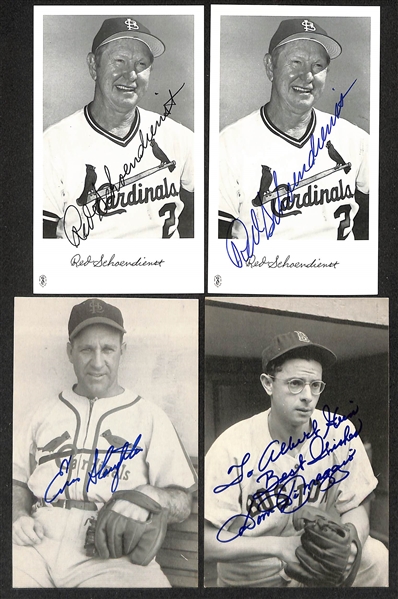 Lot of (100+) Signed Baseball Photos + Post Cards inc. Al Todd, Vern Law, + (Beckett BAS Reviewed)