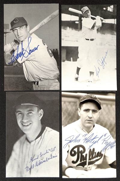 Lot of (100+) Signed Baseball Photos + Post Cards inc. Al Todd, Vern Law, + (Beckett BAS Reviewed)