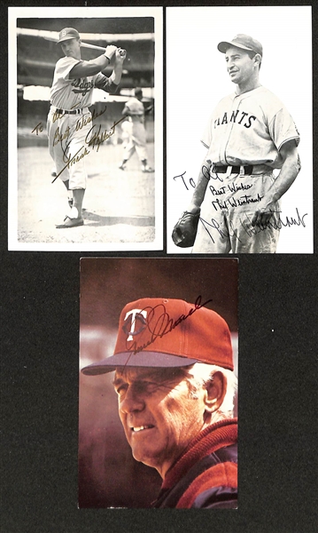 Lot of (100+) Signed Baseball Photos + Post Cards inc. Al Todd, Vern Law, + (Beckett BAS Reviewed)