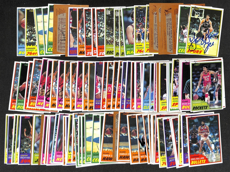 Lot of (90+) Signed 1981-82 Topps Basketball Cards inc. George Gervin, Kevin McHale, + (Beckett BAS Reviewed)