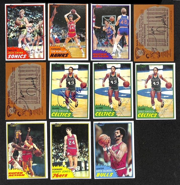 Lot of (90+) Signed 1981-82 Topps Basketball Cards inc. George Gervin, Kevin McHale, + (Beckett BAS Reviewed)