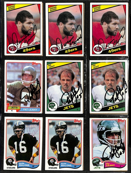 Lot of (260+) Signed Football Cards inc. Jim McMahon, Charlie Joiner, Leonard Marshall, Ozzie Newsome, + (Beckett BAS Reviewed)