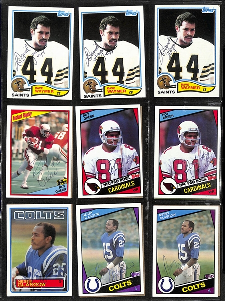 Lot of (260+) Signed Football Cards inc. Jim McMahon, Charlie Joiner, Leonard Marshall, Ozzie Newsome, + (Beckett BAS Reviewed)