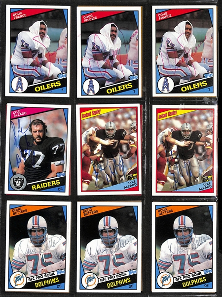 Lot of (260+) Signed Football Cards inc. Jim McMahon, Charlie Joiner, Leonard Marshall, Ozzie Newsome, + (Beckett BAS Reviewed)