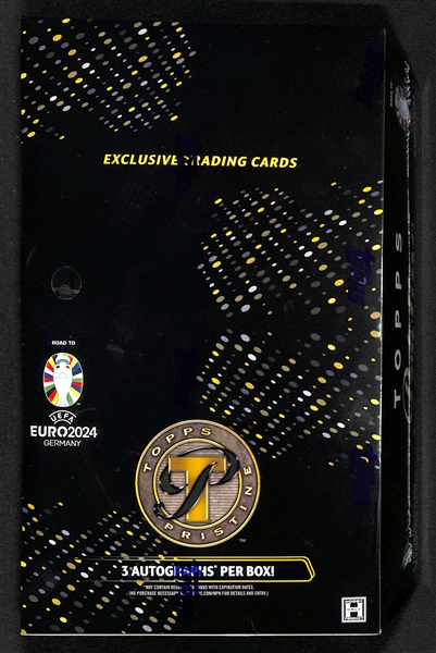 2023 Topps Pristine Soccer Road to Euro 2024 Sealed Hobby Box inc. 3 Autographs per Box