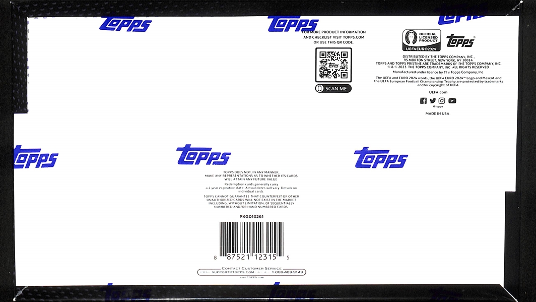 2023 Topps Pristine Soccer Road to Euro 2024 Sealed Hobby Box inc. 3 Autographs per Box