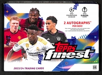 2023-24 Topps UEFA Club Competitions Finest Soccer Sealed Hobby Box inc. 2 Autographs per Box
