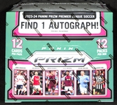 2023-24 Panini Prizm Premier League Soccer Sealed Hobby Box inc. 1 Autographer per Box