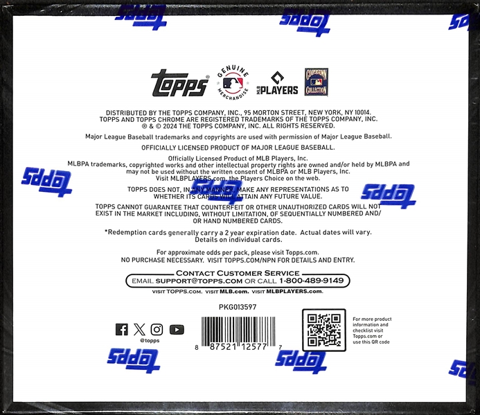 2024 Topps Chrome Black Baseball Sealed Hobby Box inc. 1 Encased Chrome Autograph & 1 Refractor per Box