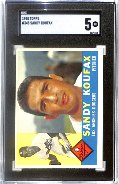 1960 Topps Sandy Koufax #343 Graded SGC 5