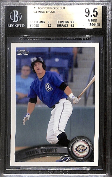 2011 Topps Pro Debut Mike Trout #263 Graded GBS 9.5 Gem Mint