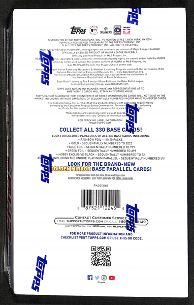 2023 Topps Update Baseball Hobby Box (1 Autograph or Relic Per Box)