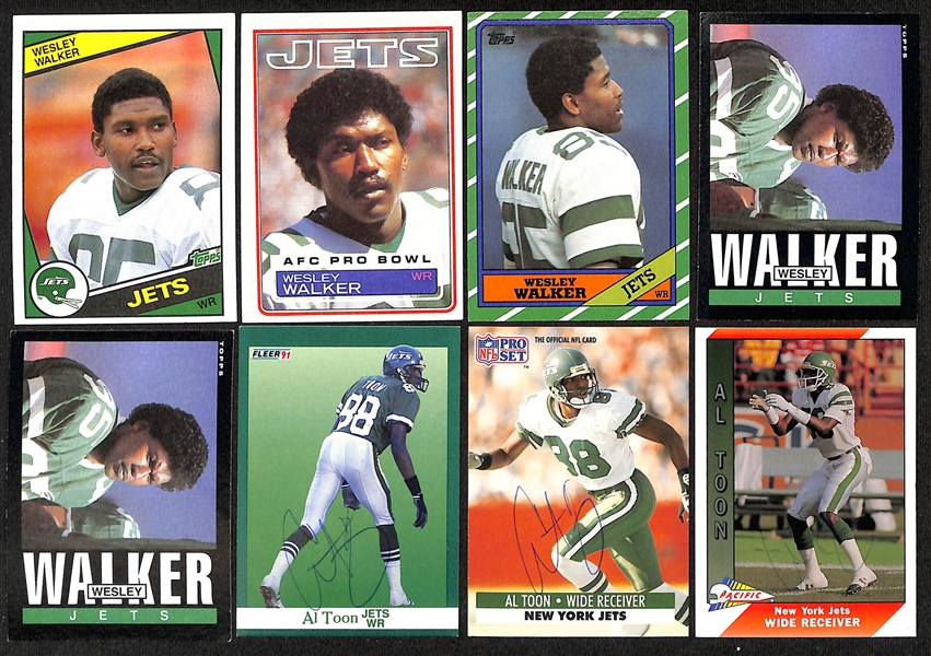 Lot of (200+) Signed New York Jets Cards inc. (4) Joe Klecko, (6) Al Toon, (9) Wesley Walker, +  (Beckett BAS Reviewed)