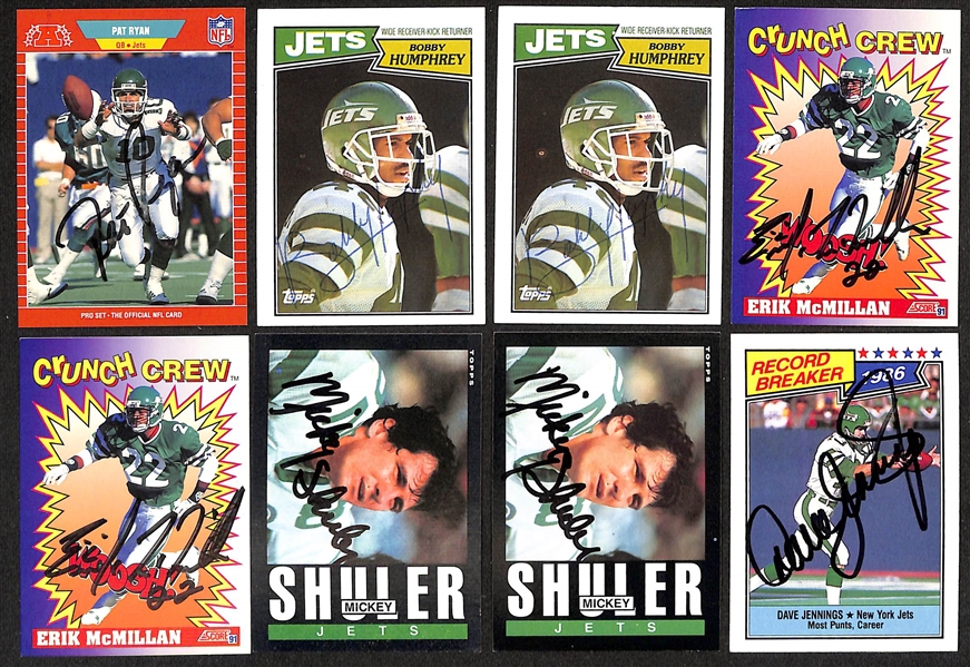 Lot of (200+) Signed New York Jets Cards inc. (4) Joe Klecko, (6) Al Toon, (9) Wesley Walker, +  (Beckett BAS Reviewed)