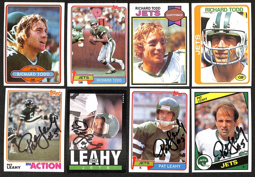 Lot of (200+) Signed New York Jets Cards inc. (4) Joe Klecko, (6) Al Toon, (9) Wesley Walker, +  (Beckett BAS Reviewed)