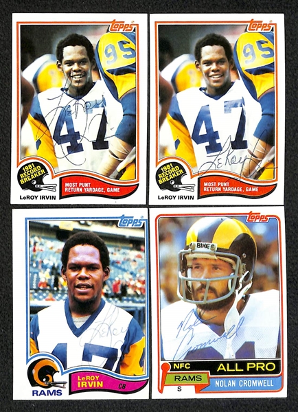 Lot of (280+) Signed Rams Cards inc. Kurt Warner, (25) Henry Ellard, + (Beckett BAS Reviewed)