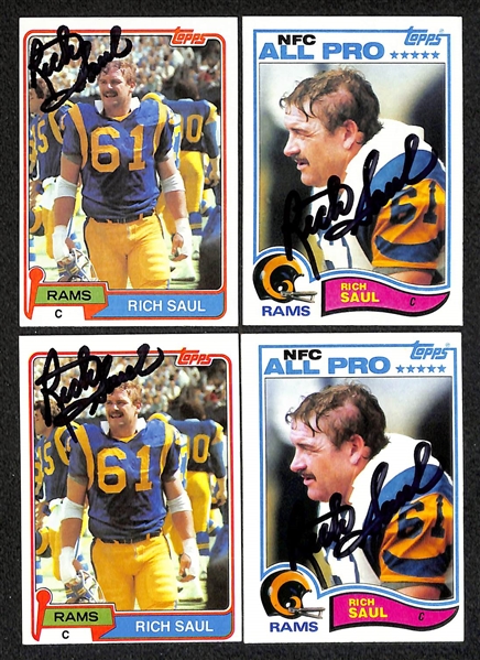 Lot of (280+) Signed Rams Cards inc. Kurt Warner, (25) Henry Ellard, + (Beckett BAS Reviewed)