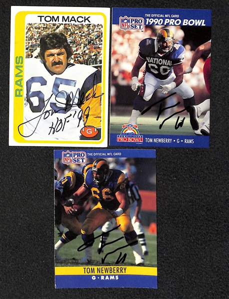 Lot of (280+) Signed Rams Cards inc. Kurt Warner, (25) Henry Ellard, + (Beckett BAS Reviewed)