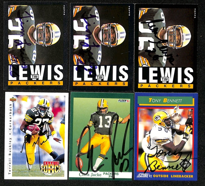 Lot of (275+) Signed Green Bay Packers Cards inc. (2) Mark Brunell, (9) James Lofton, (5) Sterling Sharpe, + (Beckett BAS Reviewed)