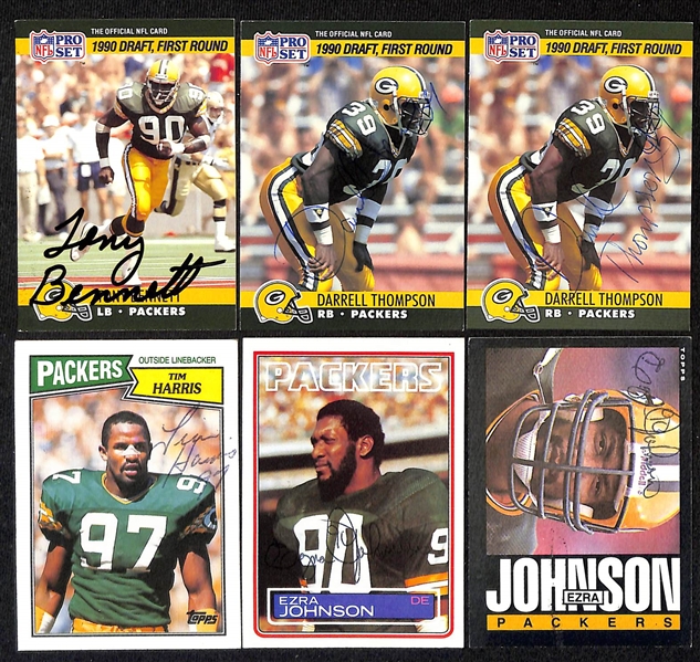 Lot of (275+) Signed Green Bay Packers Cards inc. (2) Mark Brunell, (9) James Lofton, (5) Sterling Sharpe, + (Beckett BAS Reviewed)