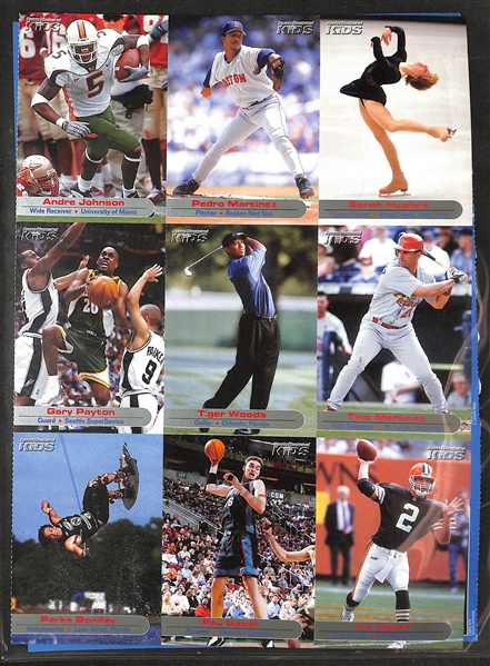 (63) Uncut Sports Illustrated SI for Kids Sheets (567 Cards) Including Serena Williams, Tiger Woods, Michael Jordan, Tom Brady, Sidney Crosby, Sue Bird,  Rafael Nadal, Alex Ovechkin, Kobe Byrant, +