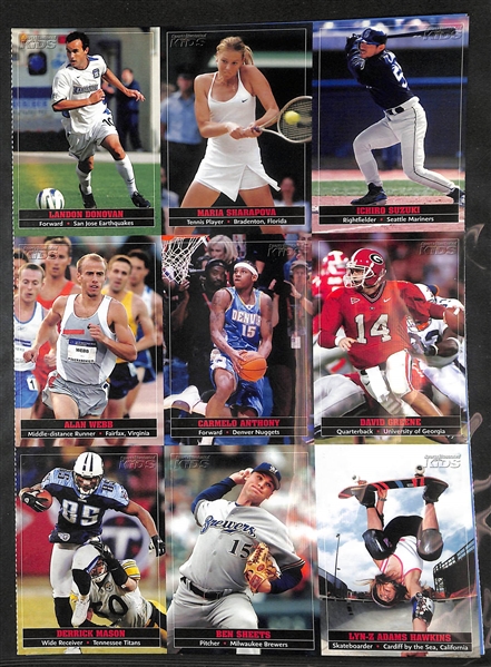 (63) Uncut Sports Illustrated SI for Kids Sheets (567 Cards) Including Serena Williams, Tiger Woods, Michael Jordan, Tom Brady, Sidney Crosby, Sue Bird,  Rafael Nadal, Alex Ovechkin, Kobe Byrant, +