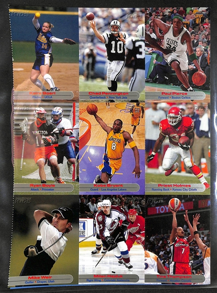 (63) Uncut Sports Illustrated SI for Kids Sheets (567 Cards) Including Serena Williams, Tiger Woods, Michael Jordan, Tom Brady, Sidney Crosby, Sue Bird,  Rafael Nadal, Alex Ovechkin, Kobe Byrant, +