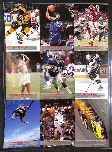 (63) Uncut Sports Illustrated SI for Kids Sheets (567 Cards) Including Serena Williams, Tiger Woods, Michael Jordan, Tom Brady, Sidney Crosby, Sue Bird,  Rafael Nadal, Alex Ovechkin, Kobe Byrant, +