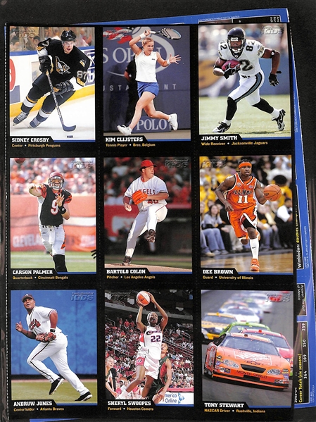 (64) Uncut Sports Illustrated SI for Kids Sheets (576 Cards) Including Serena Williams, (3) Tiger Woods, Sidney Crosby, Sue Bird, Alex Ovechkin, (2) Diana Taurasi, (2) Michael Phelps, +