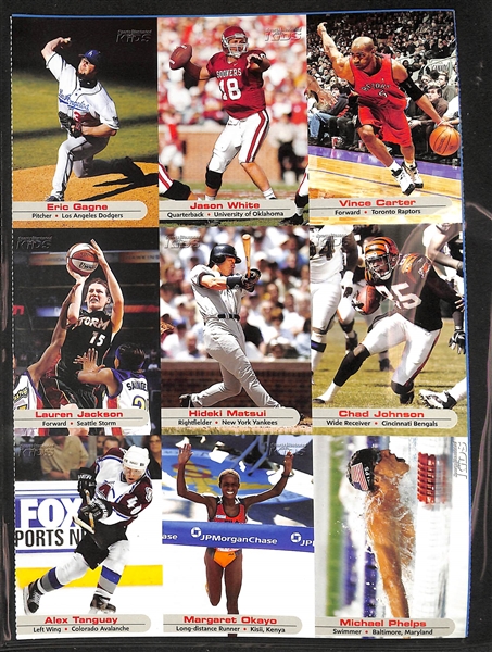 (64) Uncut Sports Illustrated SI for Kids Sheets (576 Cards) Including Serena Williams, (3) Tiger Woods, Sidney Crosby, Sue Bird, Alex Ovechkin, (2) Diana Taurasi, (2) Michael Phelps, +