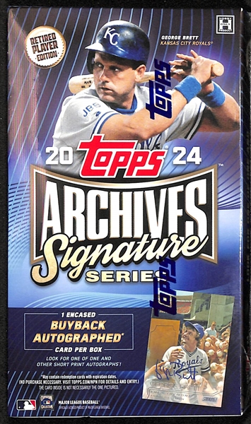 2024 Topps Archives Signature Series Sealed Hobby Box - Retired Player Edition (1 Buyback Autograph Card Per Box)