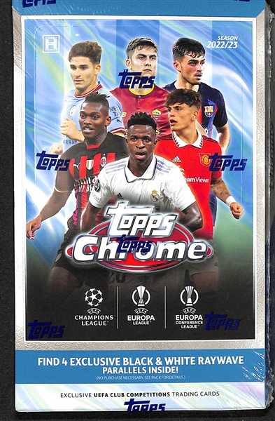 2022-23 Topps Chrome Soccer Sealed Hobby Lite Box (UEFA Champions League, UEFA Europa League, UEFA Europa Conference League)