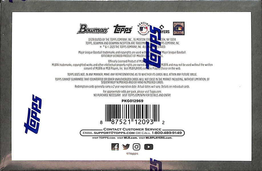 2023 Bowman Inception Baseball Sealed Hobby Box (2 Autographs Per Box)