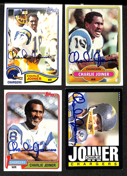 Lot of (300+) Signed Chargers Cards inc. Drew Brees, (6) Dan Fouts, (24) Charlie Joiner, + (Beckett BAS Reviewed)