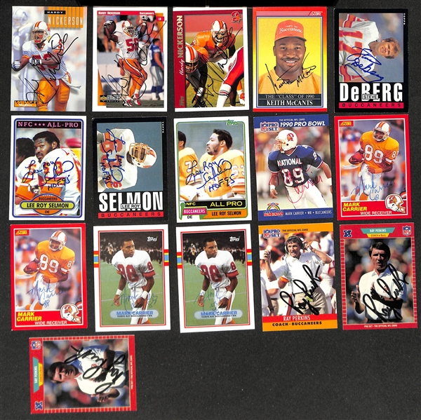 Lot of (250+) Signed Tampa Bay Buccaneers Cards inc. (4) Mike Alstott, (2) John Lynch, (8) Vinny Testaverde, + (Beckett BAS Reviewed)