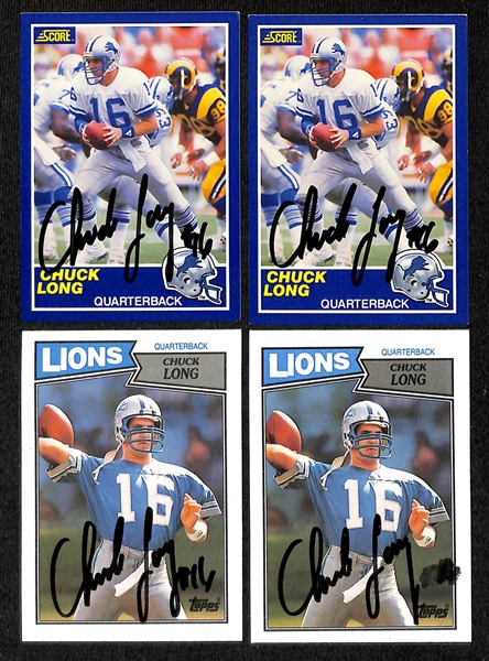 Lot of (230+) Signed Detroit Lions Cards inc. (2) Bennie Brown, (2) Lomas Brown, (4) Wayne Fontes, + (Beckett BAS Reviewed)