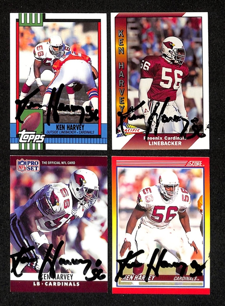 Lot of (250+) Signed Arizona Cardinals Cards inc. Kurt Warner, (2) Chris Chandler, (14) Aeneas Williams, Anquan Boldin, + (Beckett BAS Reviewed)