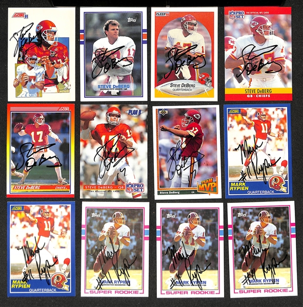 Lot of (300+) Signed Kansas City Chiefs Cards inc. (10) Neil Smith, (2) Marty Schotteheimer, (10) Steve DeBerg, + (Beckett BAS Reviewed)