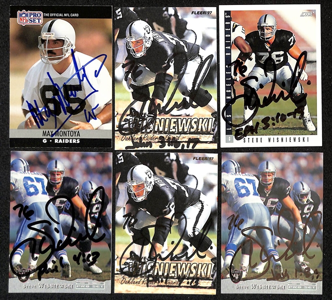 Lot of (200+) Signed Raiders Cards inc. (11) Cliff Branch, (2) Ken Stabler, + (Beckett BAS Reviewed)