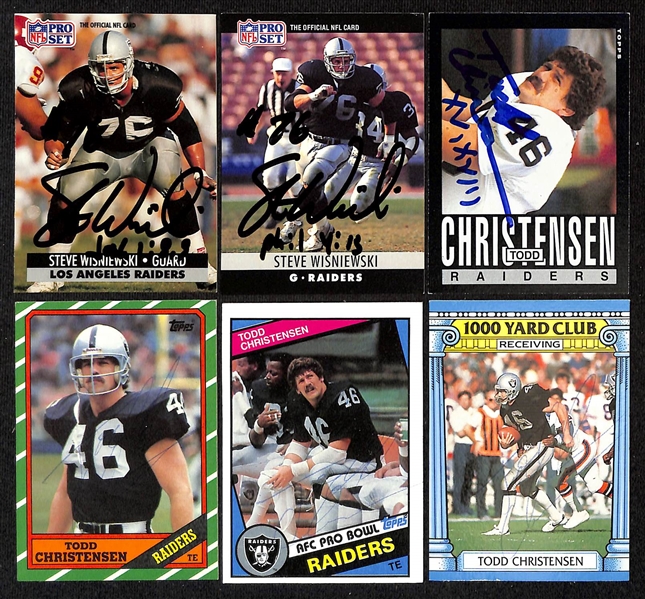 Lot of (200+) Signed Raiders Cards inc. (11) Cliff Branch, (2) Ken Stabler, + (Beckett BAS Reviewed)