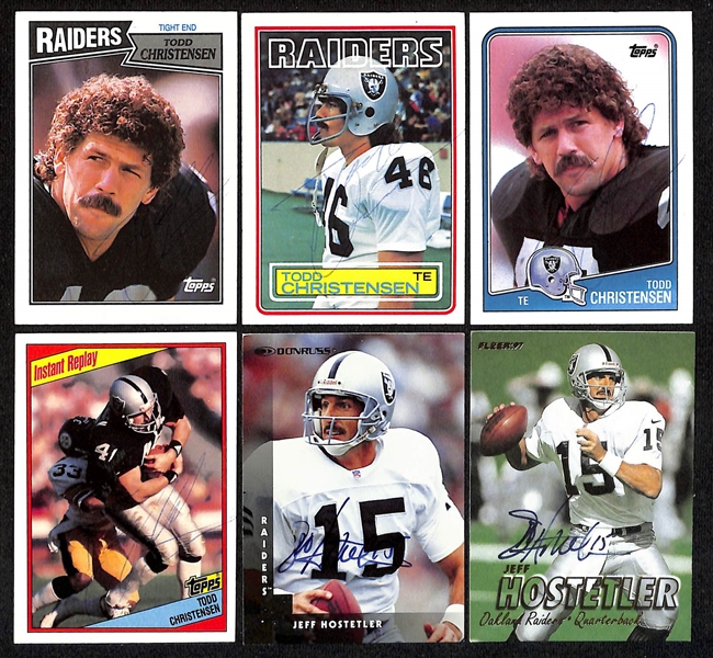 Lot of (200+) Signed Raiders Cards inc. (11) Cliff Branch, (2) Ken Stabler, + (Beckett BAS Reviewed)