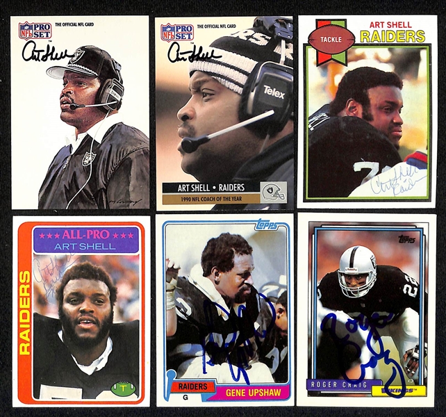 Lot of (200+) Signed Raiders Cards inc. (11) Cliff Branch, (2) Ken Stabler, + (Beckett BAS Reviewed)