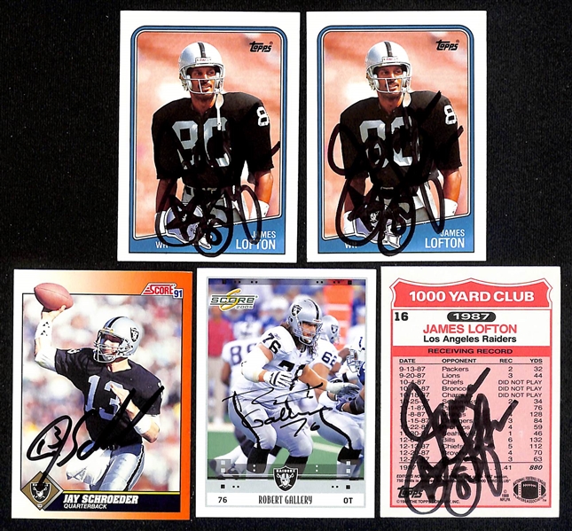 Lot of (200+) Signed Raiders Cards inc. (11) Cliff Branch, (2) Ken Stabler, + (Beckett BAS Reviewed)