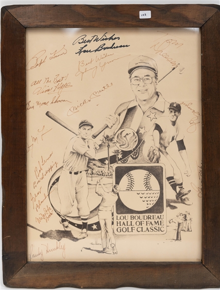 Sports Legends Signed 11.5x15.5 Golf Display - Signed by Mickey Mantle, George Blanda and 14 others (JSA Auction Letter)