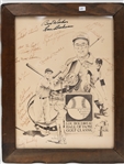 Sports Legends Signed 11.5"x15.5" Golf Display - Signed by Mickey Mantle, George Blanda and 14 others (JSA Auction Letter)