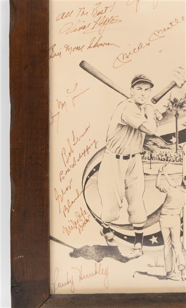 Sports Legends Signed 11.5x15.5 Golf Display - Signed by Mickey Mantle, George Blanda and 14 others (JSA Auction Letter)